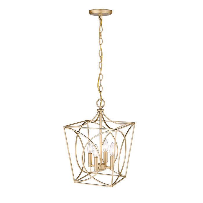 16.3'' Tracy Painted Modern Gold 4 Light Pendant