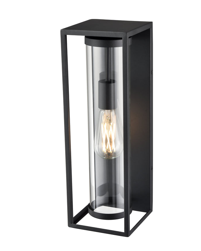 16.5-inch Caleb Textured Black 1-Light Outdoor Wall Sconce