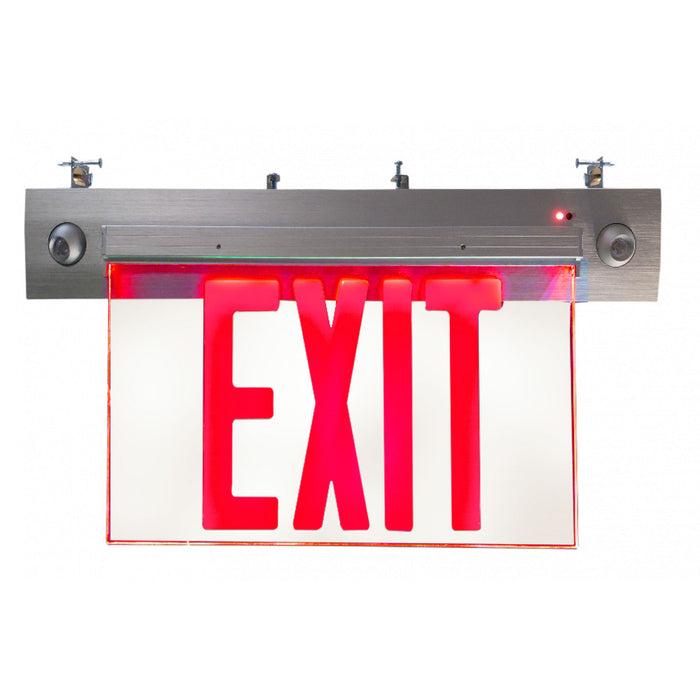 16.75-inch Red Exit and Emergency Combo Light with 4.6W Output