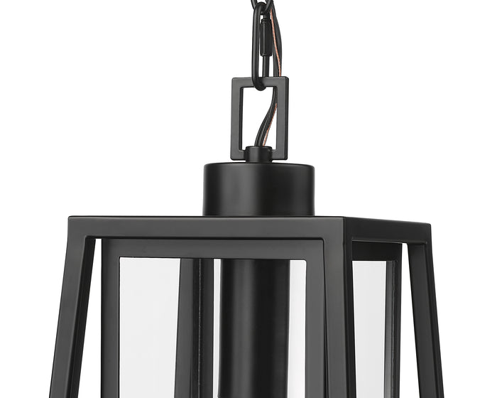 17'' Denzell Powder Coated Black 1 Light Hanging Lantern