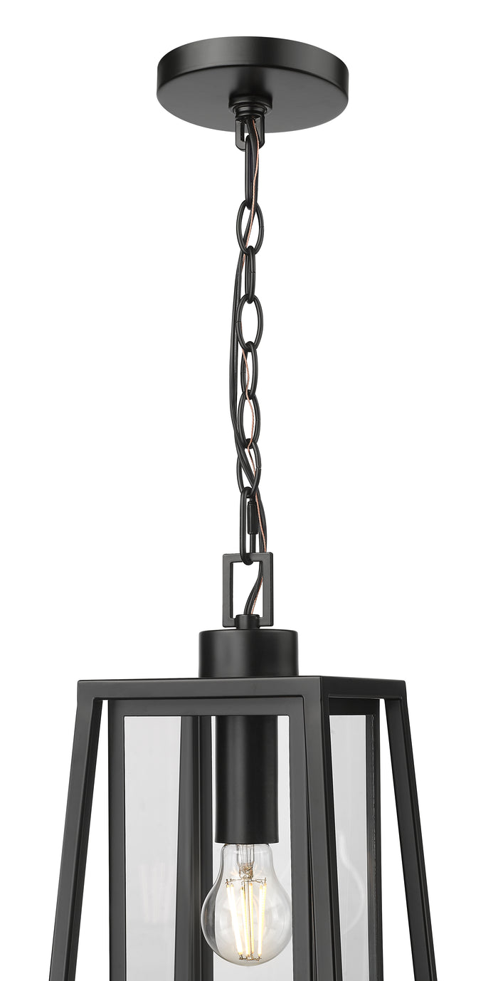 17'' Denzell Powder Coated Black 1 Light Hanging Lantern