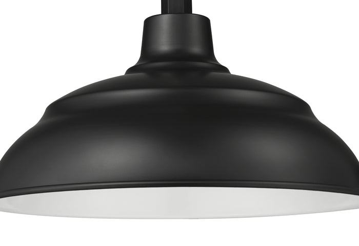 17-inch R Series Satin Black LED Warehouse Shade