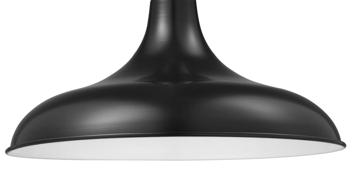 17-inch R Series Satin Black Modified Warehouse Shade