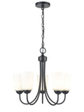 17'' Ivey Lake Matte Black 5 Light Chandelier