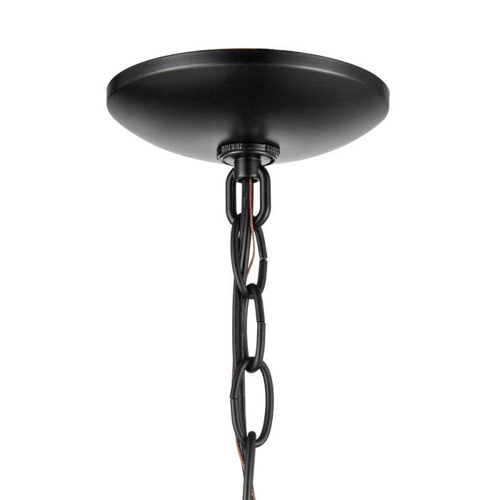 17''  Matte Black 3 Light Pendant