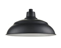 17'' Satin Black Aluminum R Series Aluminum Warehouse Shade