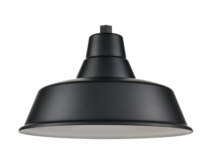 17'' Satin Black Aluminum R Series Classic Warehouse Shade