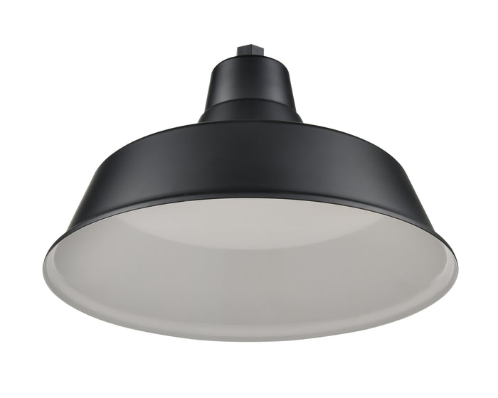 17'' Satin Black Aluminum R Series Classic Warehouse Shade