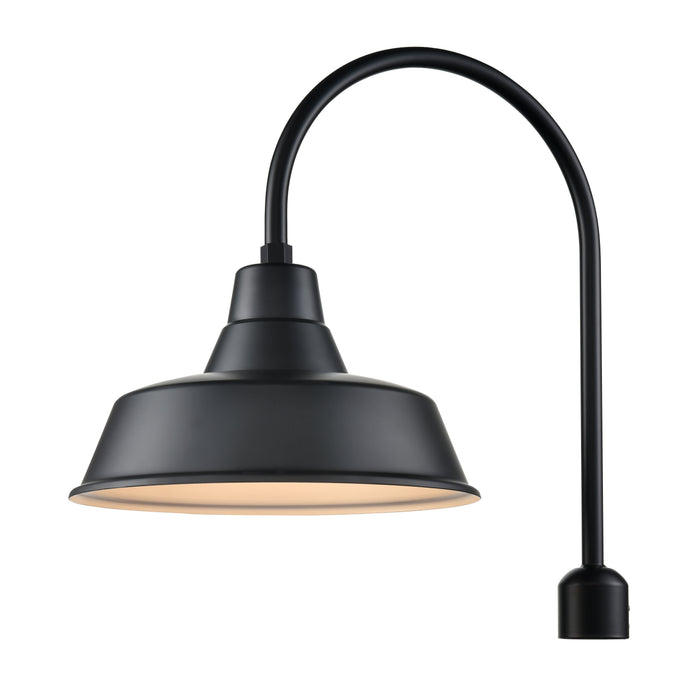 17'' Satin Black Aluminum R Series Classic Warehouse Shade