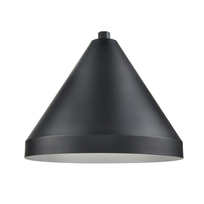 17'' Satin Black Aluminum R Series Cone Shade