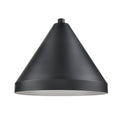 17'' Satin Black Aluminum R Series Cone Shade