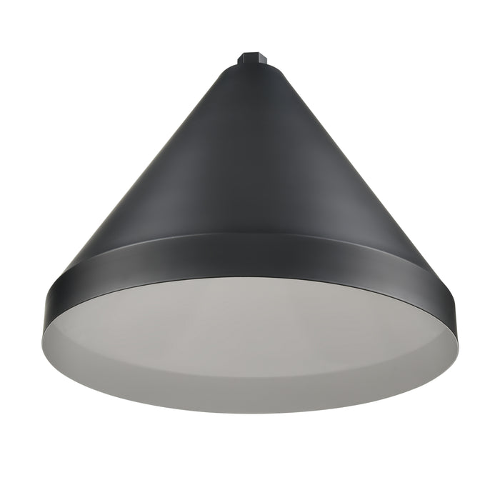 17'' Satin Black Aluminum R Series Cone Shade