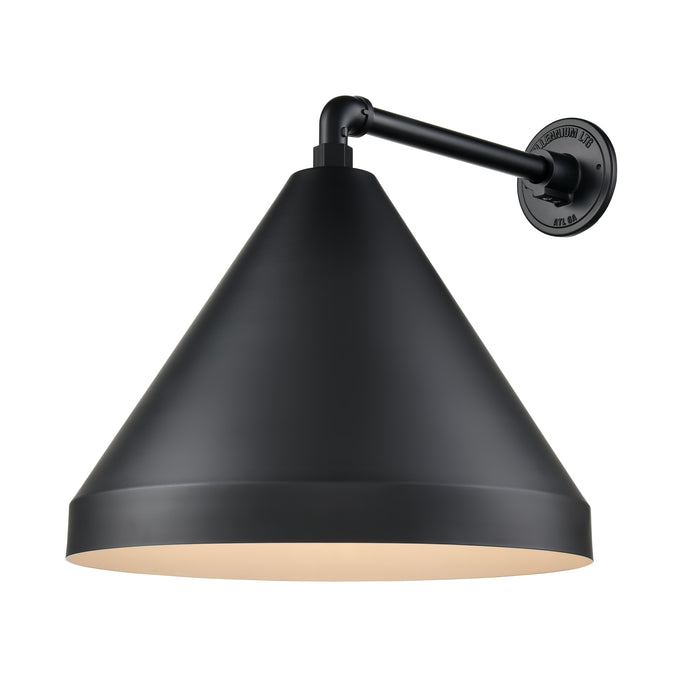 17'' Satin Black Aluminum R Series Cone Shade