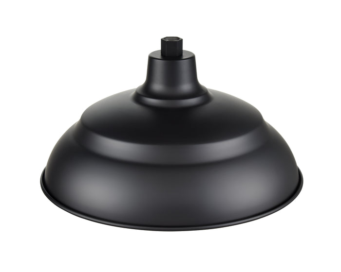 17'' Satin Black Aluminum R Series Warehouse Shade