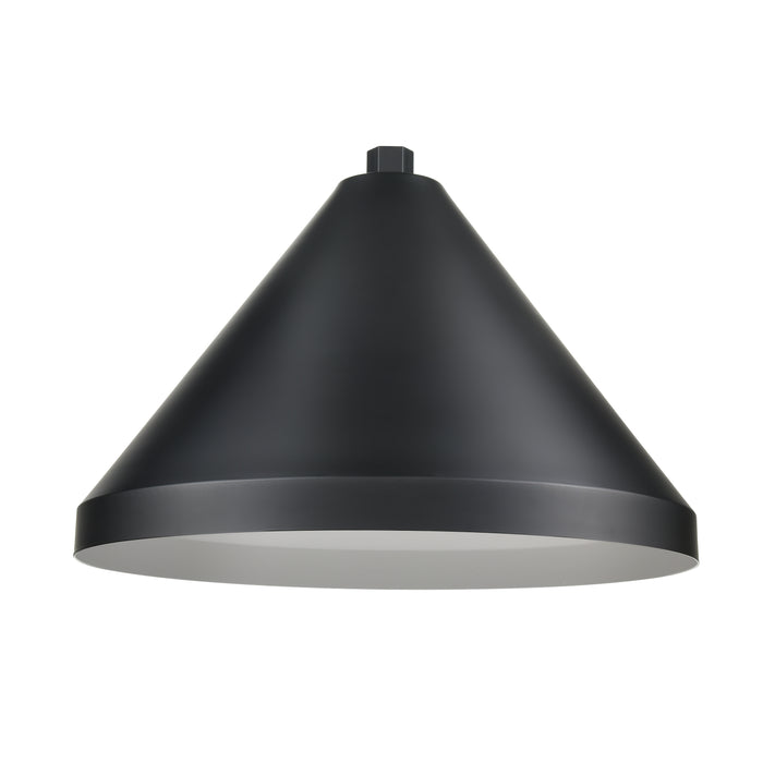 17'' Satin Black Aluminum R Series Wide Cone Shade