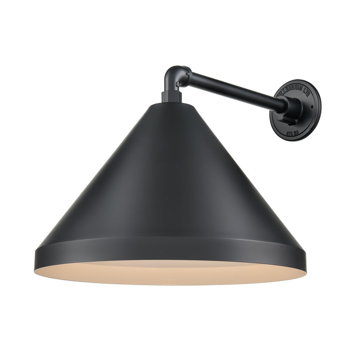 17'' Satin Black Aluminum R Series Wide Cone Shade