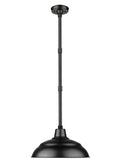 17'' Satin Black Metal R Series Angle Shade