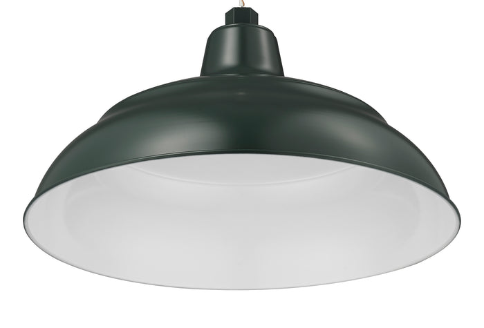 17'' Satin Green Metal R Series Warehouse Shade