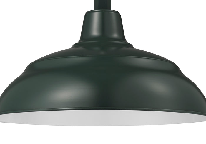 17'' Satin Green Metal R Series Warehouse Shade