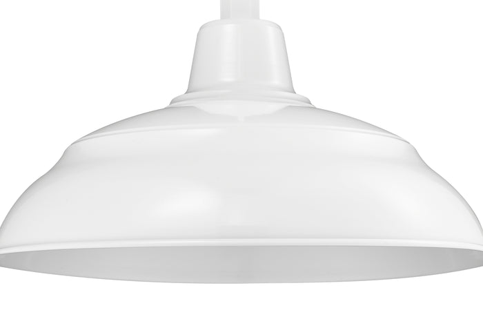 17'' White Metal R Series Warehouse Shade