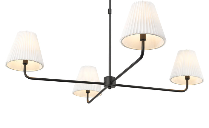 17.5'' Ami Matte Black 4 Light Chandelier
