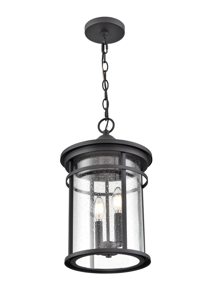17.5'' Namath Textured Black 2 Light Hanging Lantern