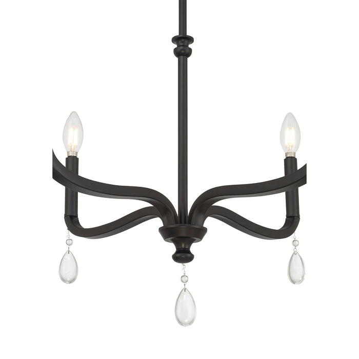 17.5'' Viremont Matte Black 4 Light Chandelier