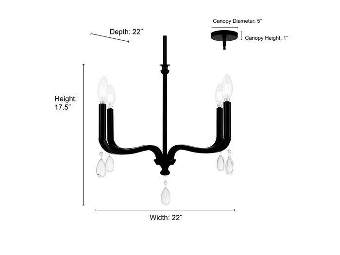 17.5'' Viremont Vintage Brass 4 Light Chandelier