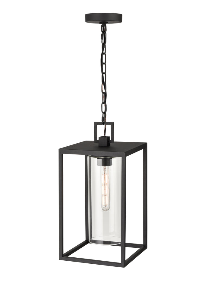 17.75'' Ellway Textured Black 1 Light Hanging Lantern
