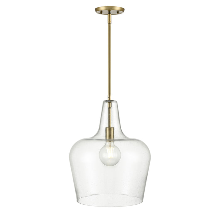 17.75'' Puckette Vintage Brass 1 Light Pendant