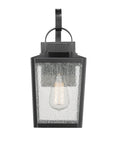 17.88-inch Devens Powder Coated Black 1-Light Outdoor Wall Sconce