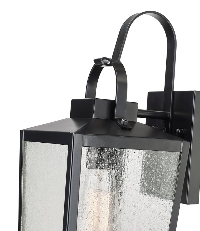 17.88-inch Devens Powder Coated Black 1-Light Outdoor Wall Sconce