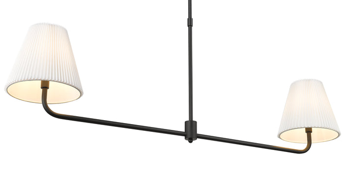 18'' Ami Matte Black 2 Light Linear Chandelier