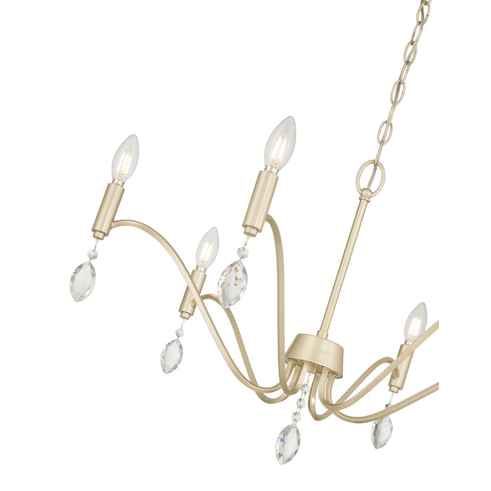 18'' Aureline Aged Silver 6 Light Chandelier
