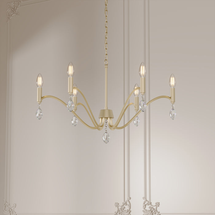 18'' Aureline Aged Silver 6 Light Chandelier