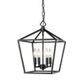 18'' Corona Matte Black 4 Light Pendant