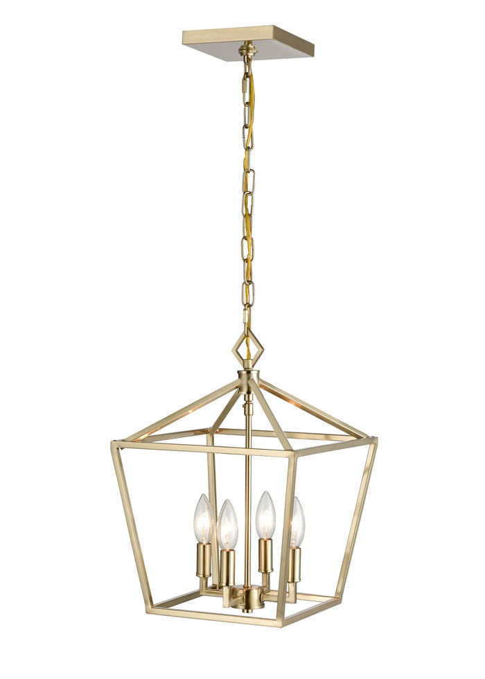 18'' Corona Modern Gold 4 Light Pendant