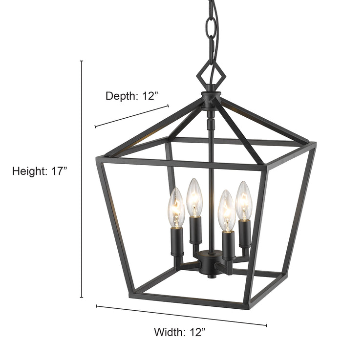 18'' Corona Modern Gold 4 Light Pendant