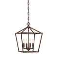 18'' Corona Rubbed Bronze 4 Light Pendant