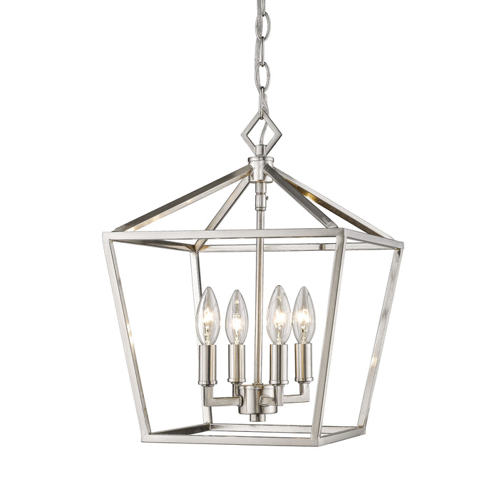 18'' Corona Satin Nickel 4 Light Pendant