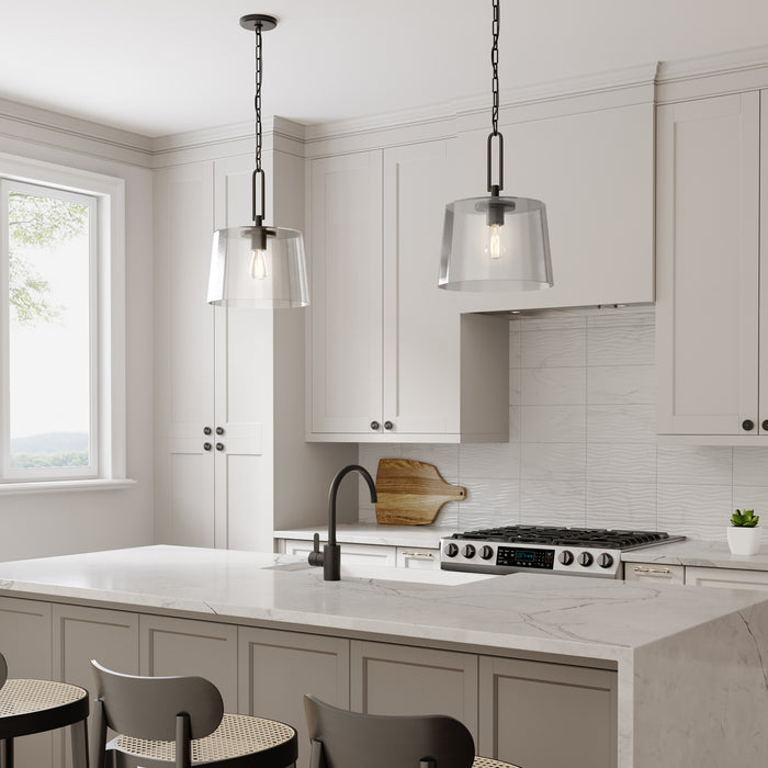 18'' Diamara Matte Black 1 Light Pendant