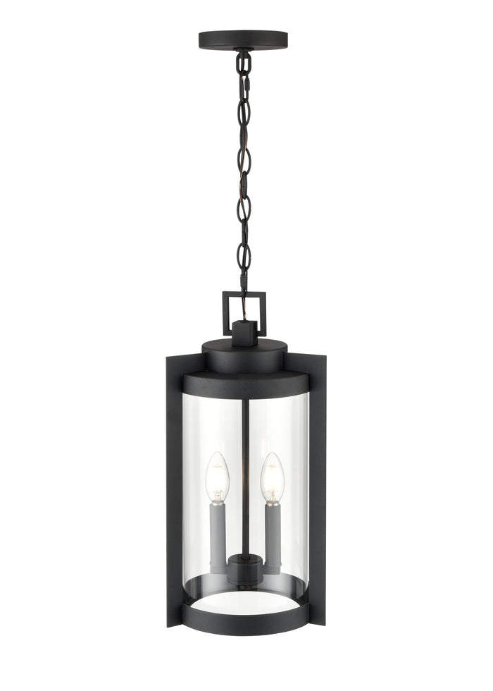 18'' Ellway Textured Black 2 Light Hanging Lantern