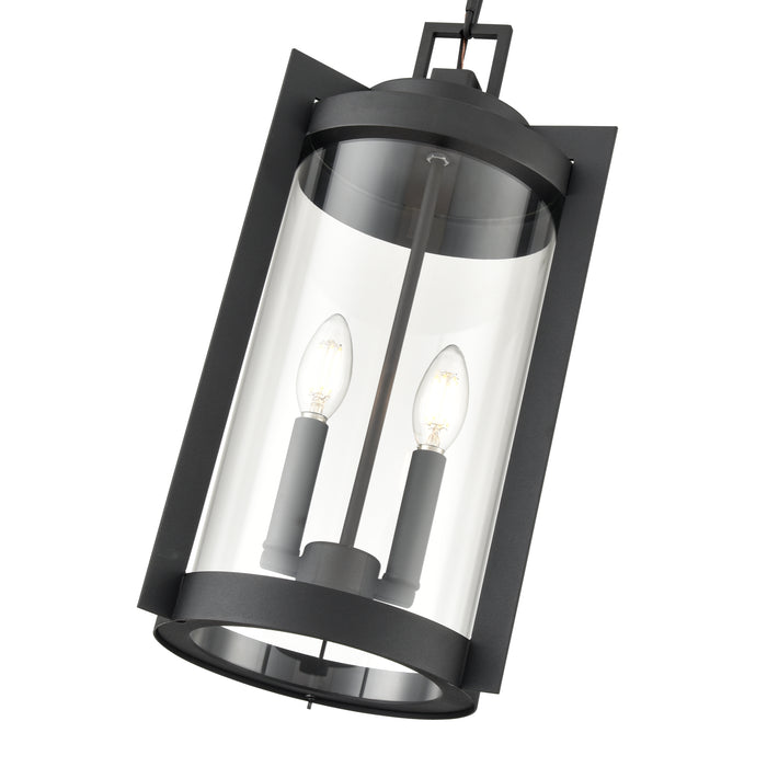 18'' Ellway Textured Black 2 Light Hanging Lantern