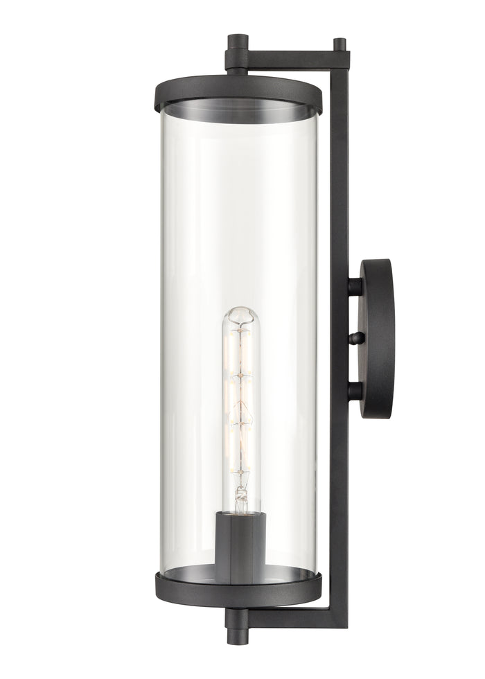 18-inch Beckham Textured Black 1-Light Outdoor Wall Sconce