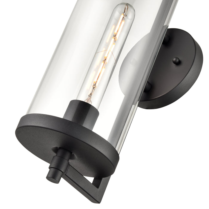 18-inch Beckham Textured Black 1-Light Outdoor Wall Sconce