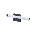 18-inch Matte Black Cylinder Bath Bar Vanity Light with White Shade