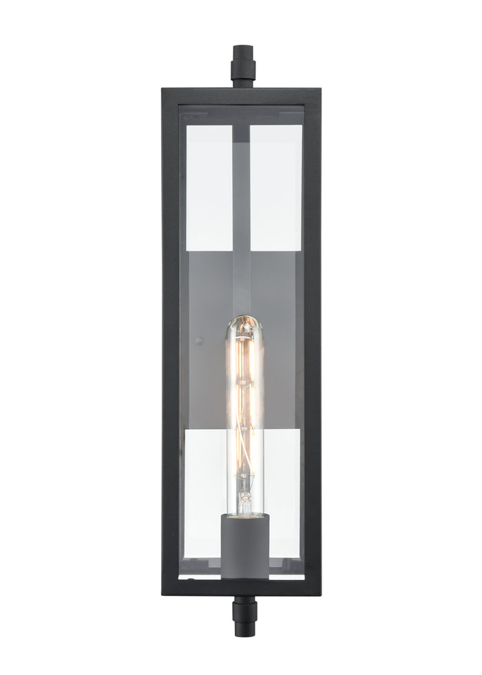 18-inch Messi Textured Black 1-Light Outdoor Wall Sconce