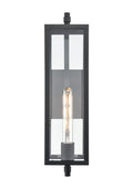 18-inch Messi Textured Black 1-Light Outdoor Wall Sconce