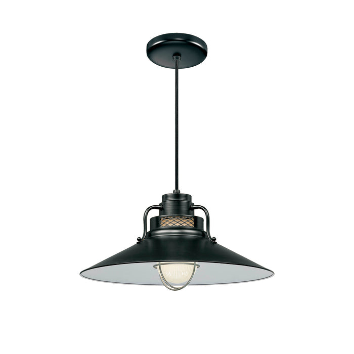 18-inch R Series Satin Black 1-Light Pendant Light