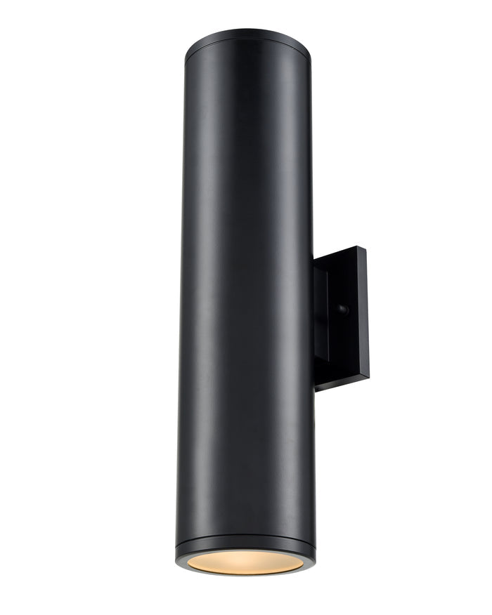 18-inch Vegas Powder Coated Black 2-Light Outdoor Wall Sconce